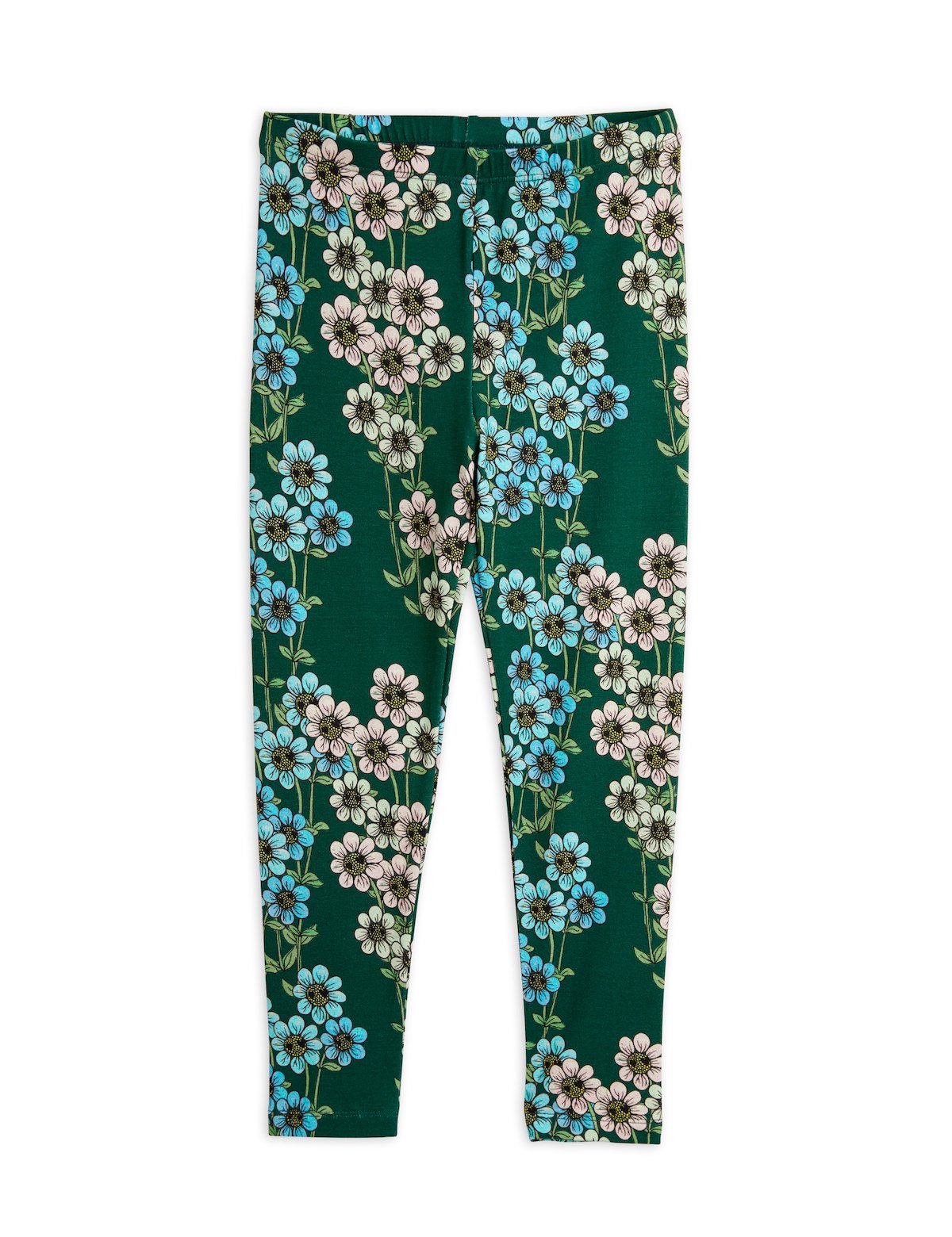 Mini Rodini Daisy AOP Leggings - Green