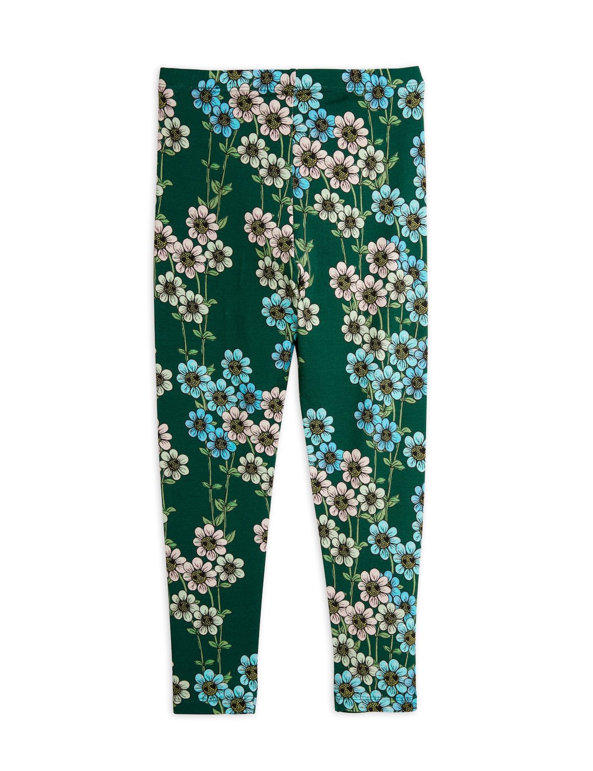 Mini Rodini Daisy AOP Leggings - Green