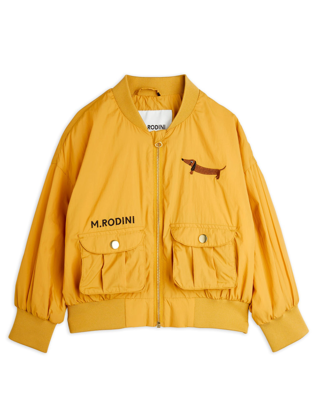 Mini Rodini Dog Nylon Baseball Jacket - Beige