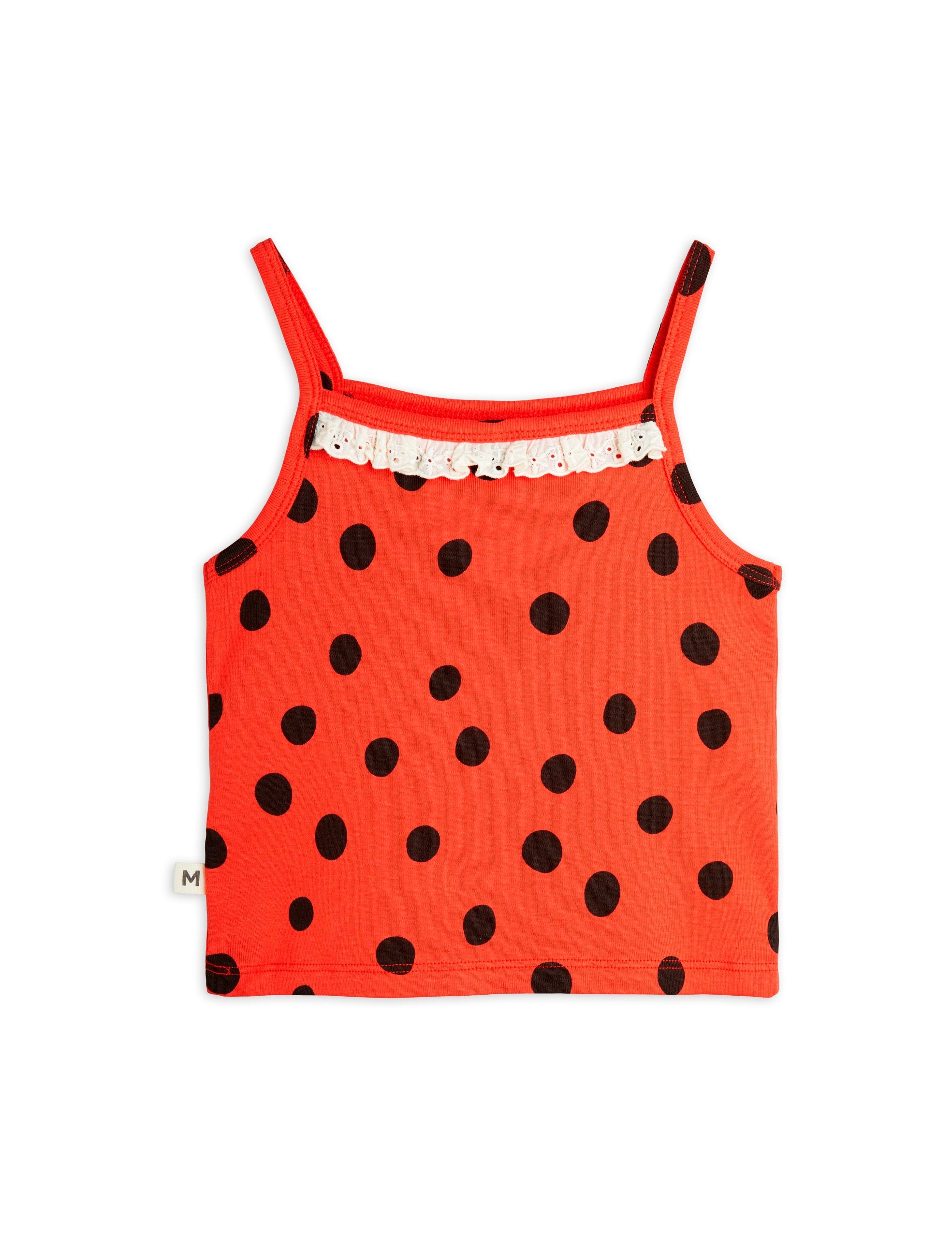 Mini Rodini Dots AOP Lace Tank