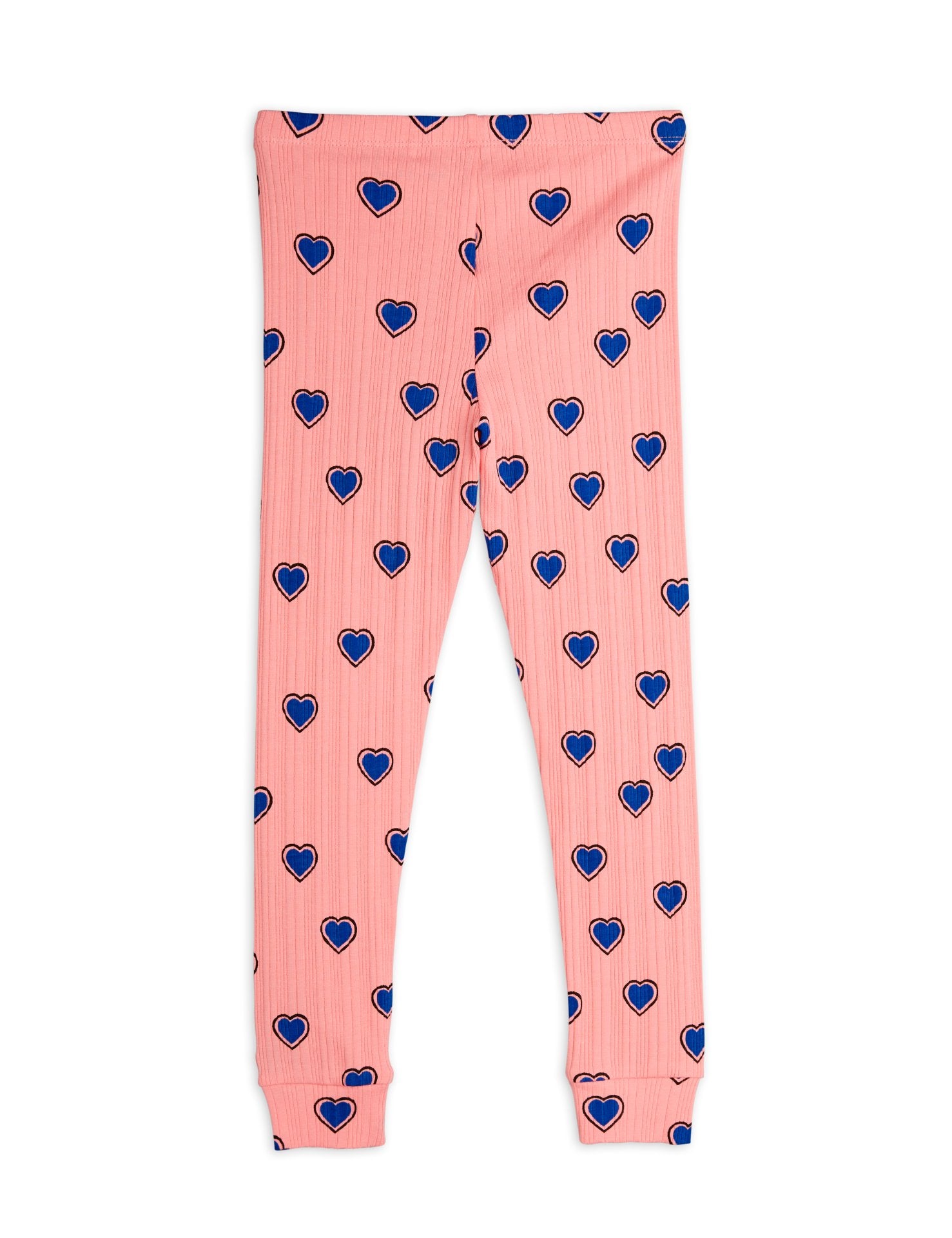 Mini Rodini Outlined Hearts AOP Leggings - Pink