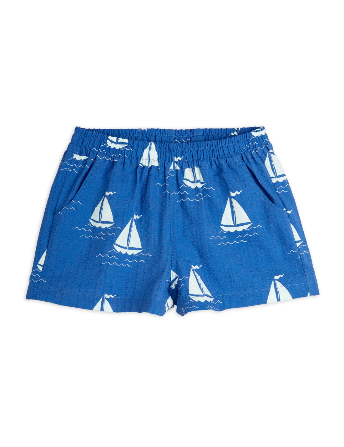 Mini Rodini Sailing Boats AOP Woven Shorts - Blue