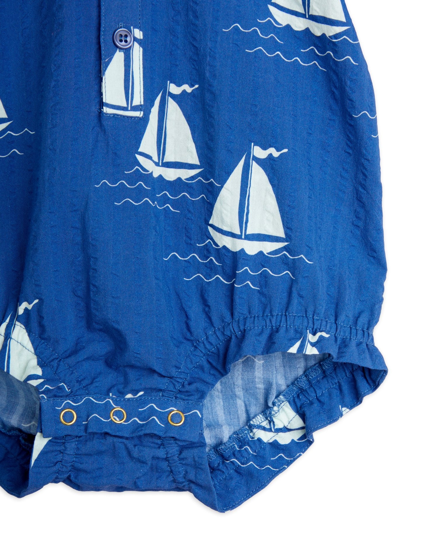 Mini Rodini Sailing Boats AOP Bodysuit - Blue