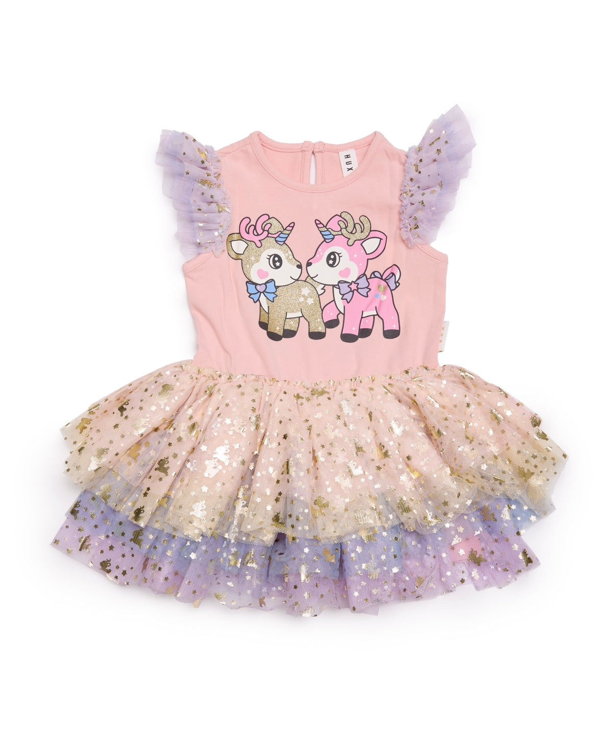 Huxbaby Reindeer Friends Tulle Dress - Candy