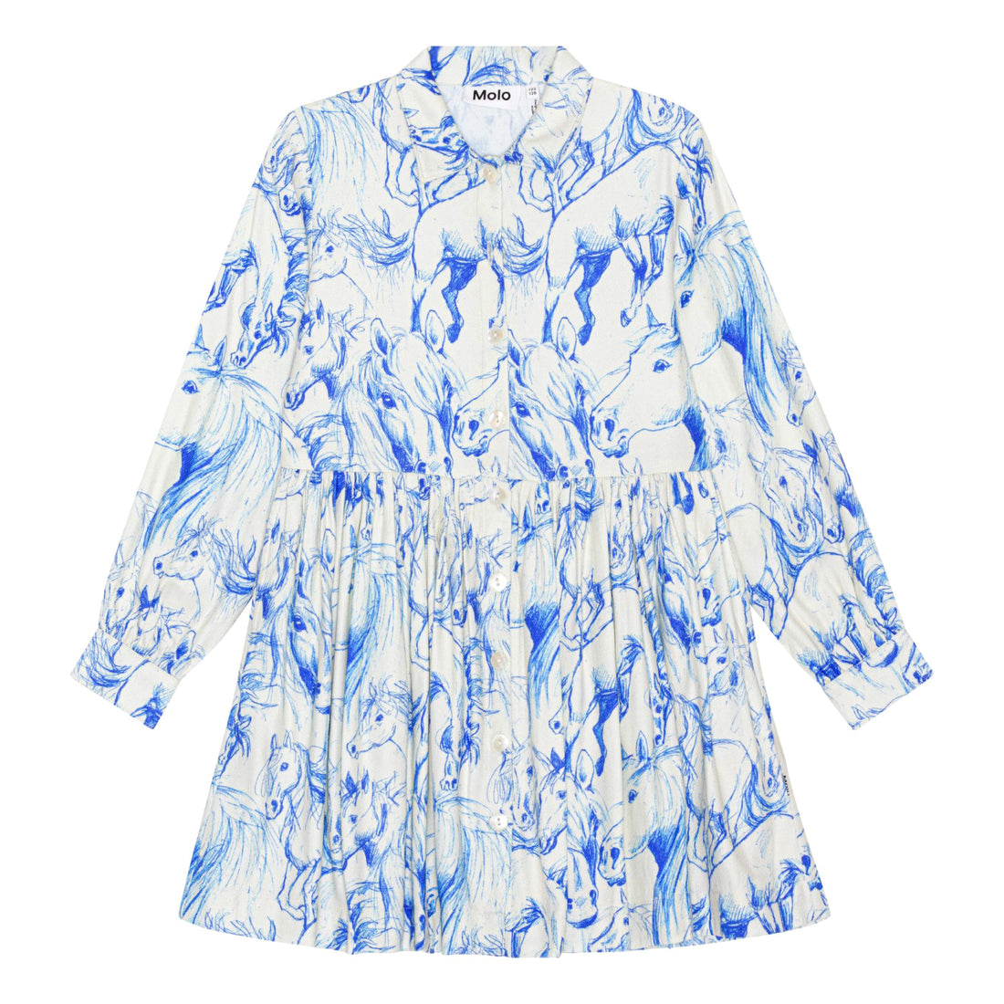 Molo Christy Dress - Blue Horses