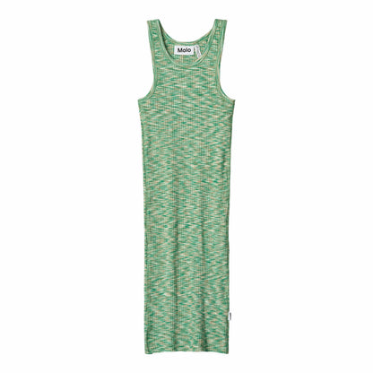 Molo Canna Dress - Green Mouliné