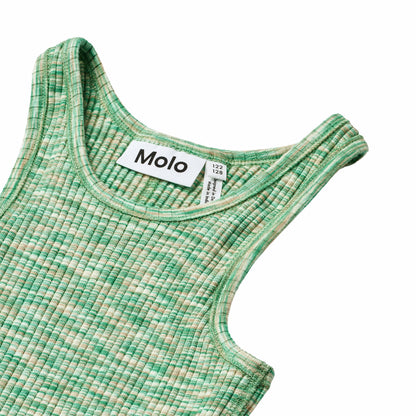 Molo Canna Dress - Green Mouliné