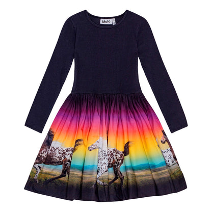 Molo Casie Long Sleeve Dress- Magic Sunset