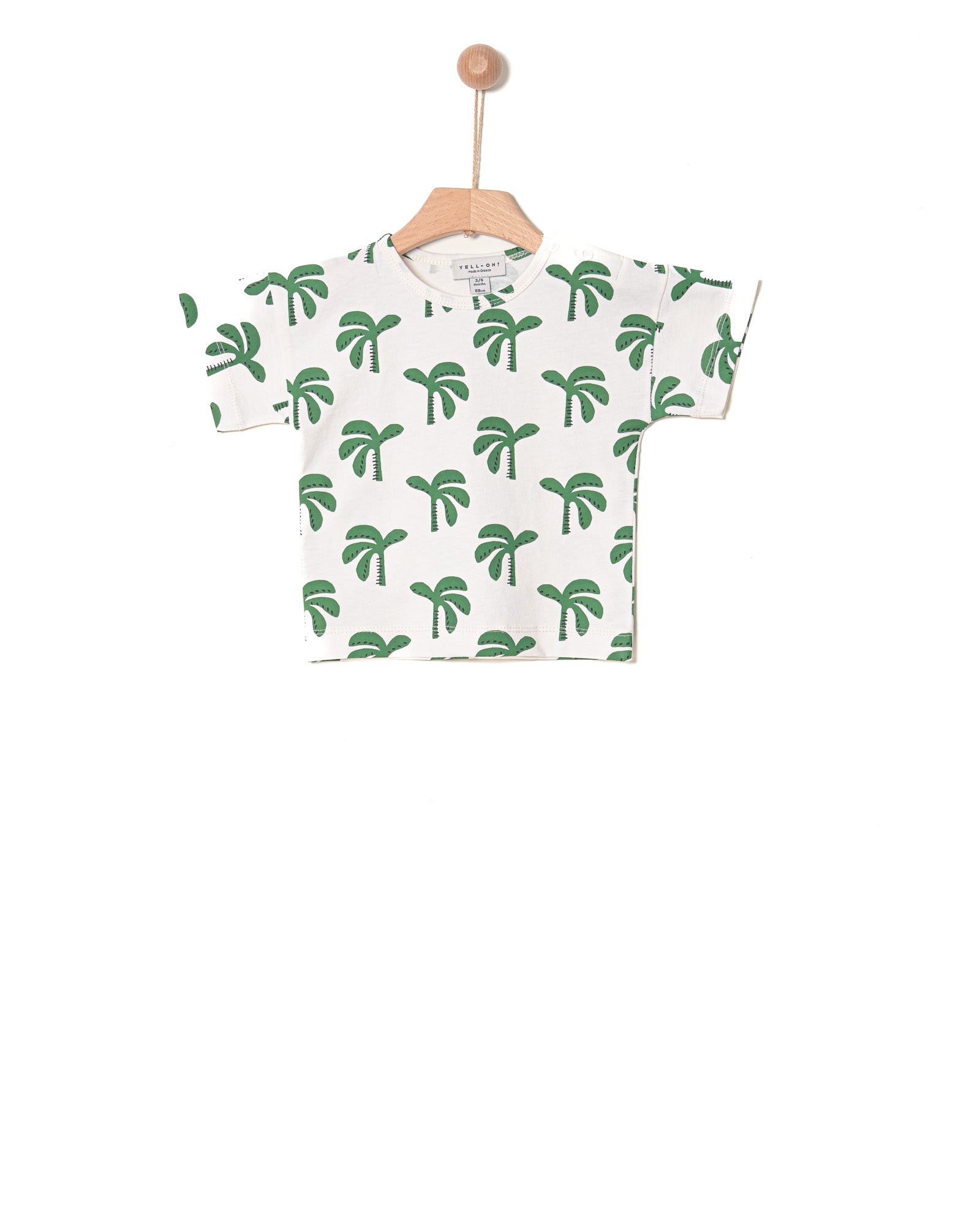 Yell-Oh Baby T- Shirt Palm Trees - Green