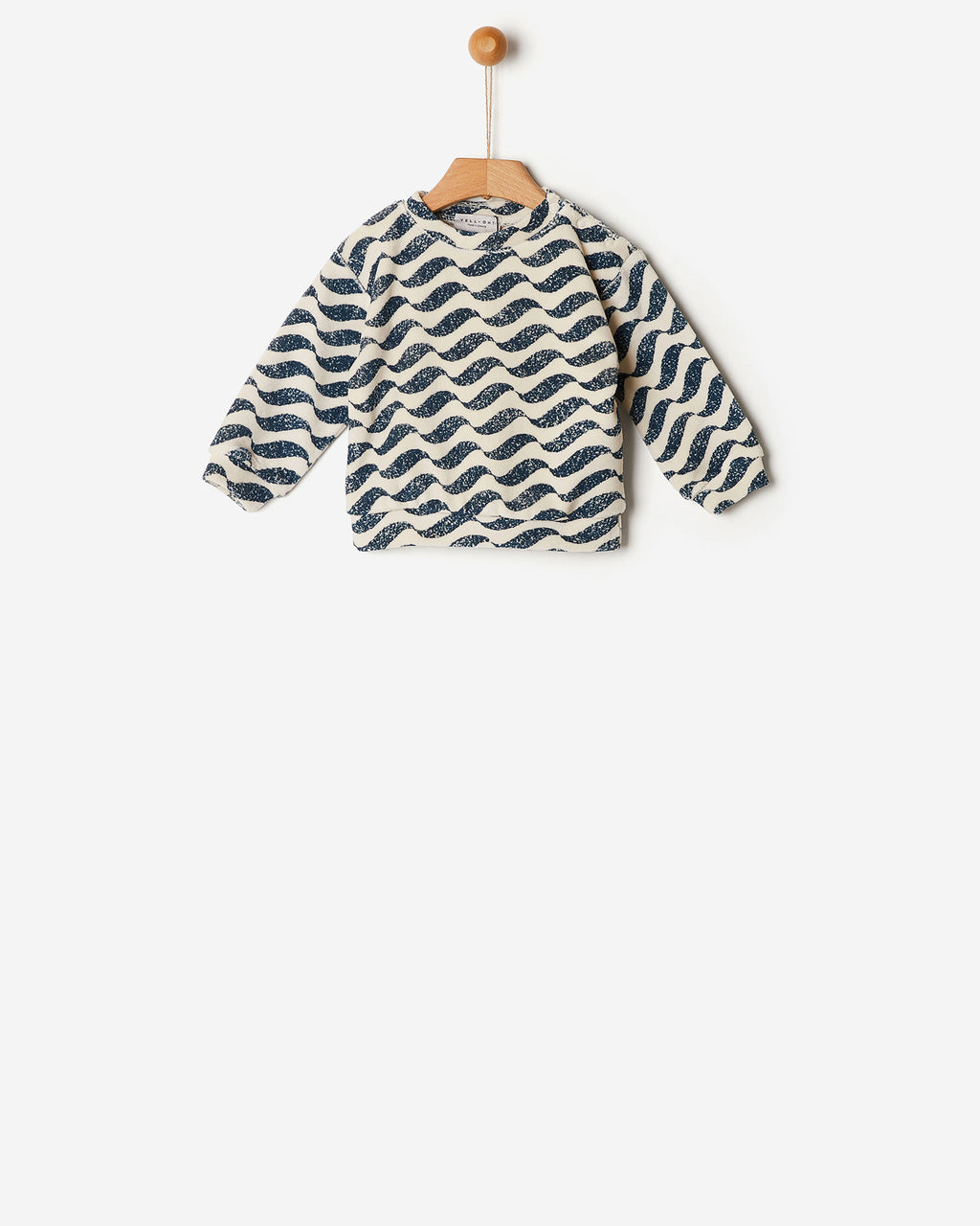 Yell-Oh Velour Sweatshirt - Waves Allover