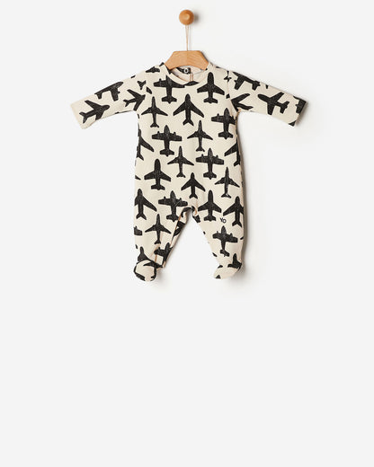 Yell-Oh Organic Bodysuit - Planes Allover