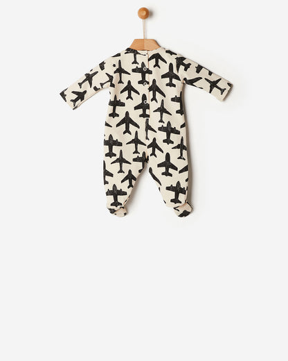 Yell-Oh Organic Bodysuit - Planes Allover