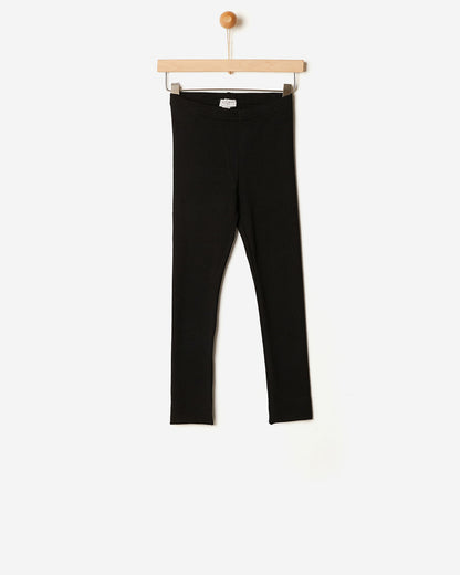 Yell-Oh Girl Ribbed Jacquard Leggings  - Black