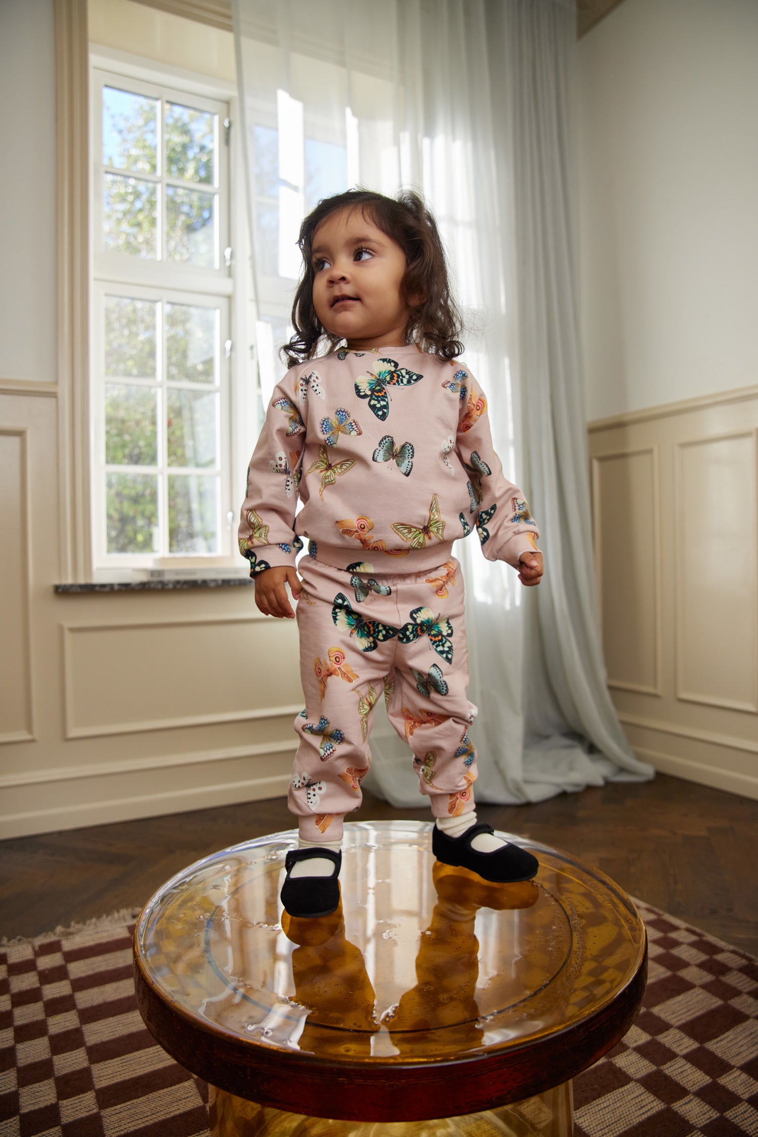 Molo Simeon Baby Pants - Blush Papillions