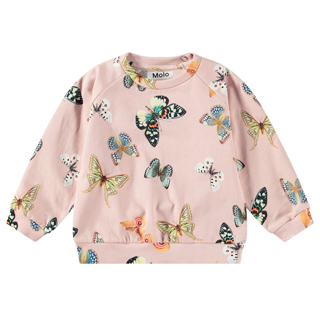 Molo Disc Baby Sweatshirt - Blush Papillions