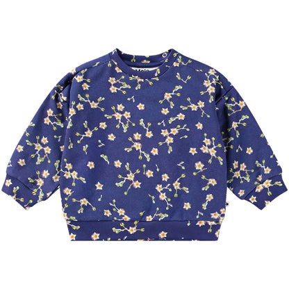 Molo Dana Baby Sweatshirt - Sky Flowers