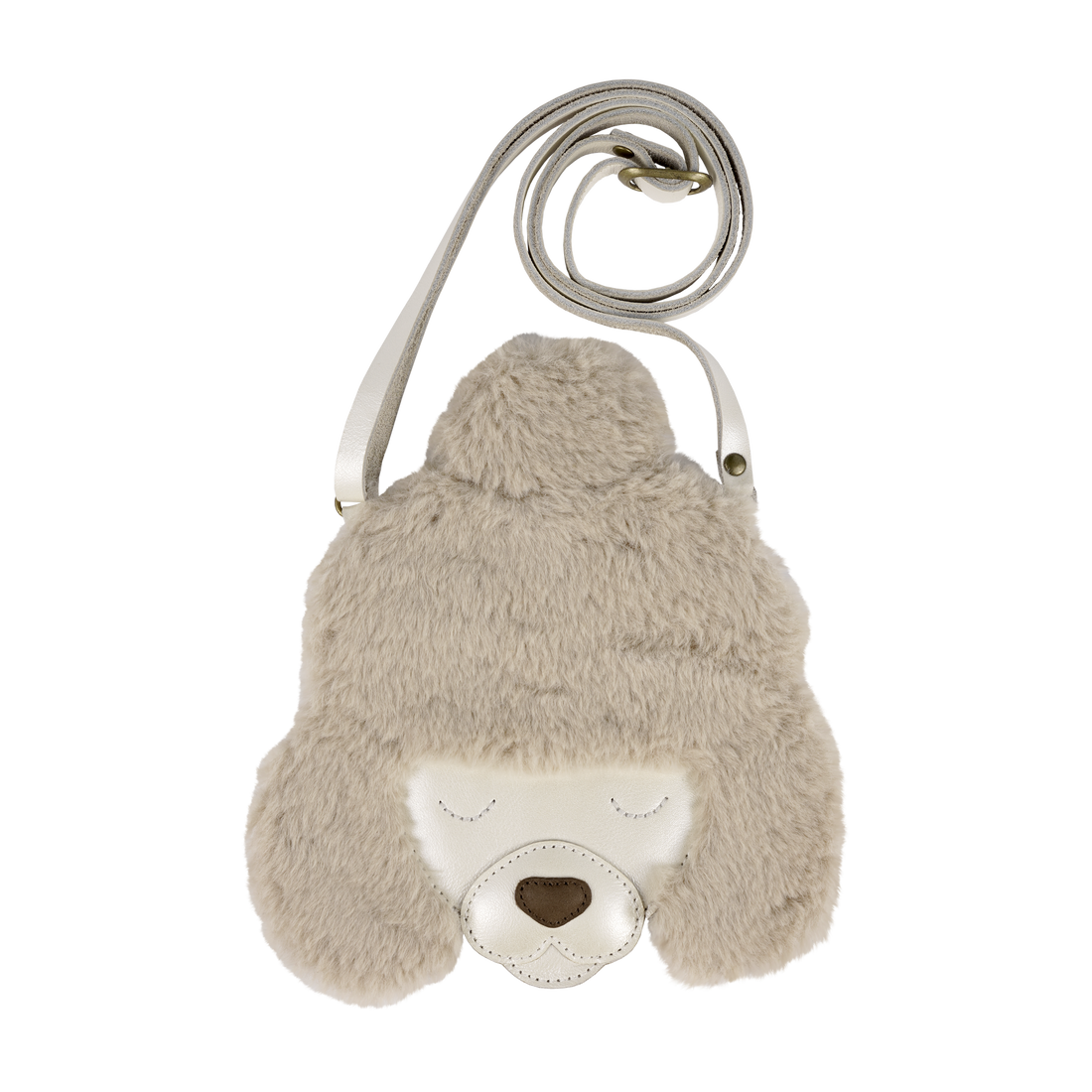 Donsje Britta Exclusive Purse Poodle - Off White Metallic Leather