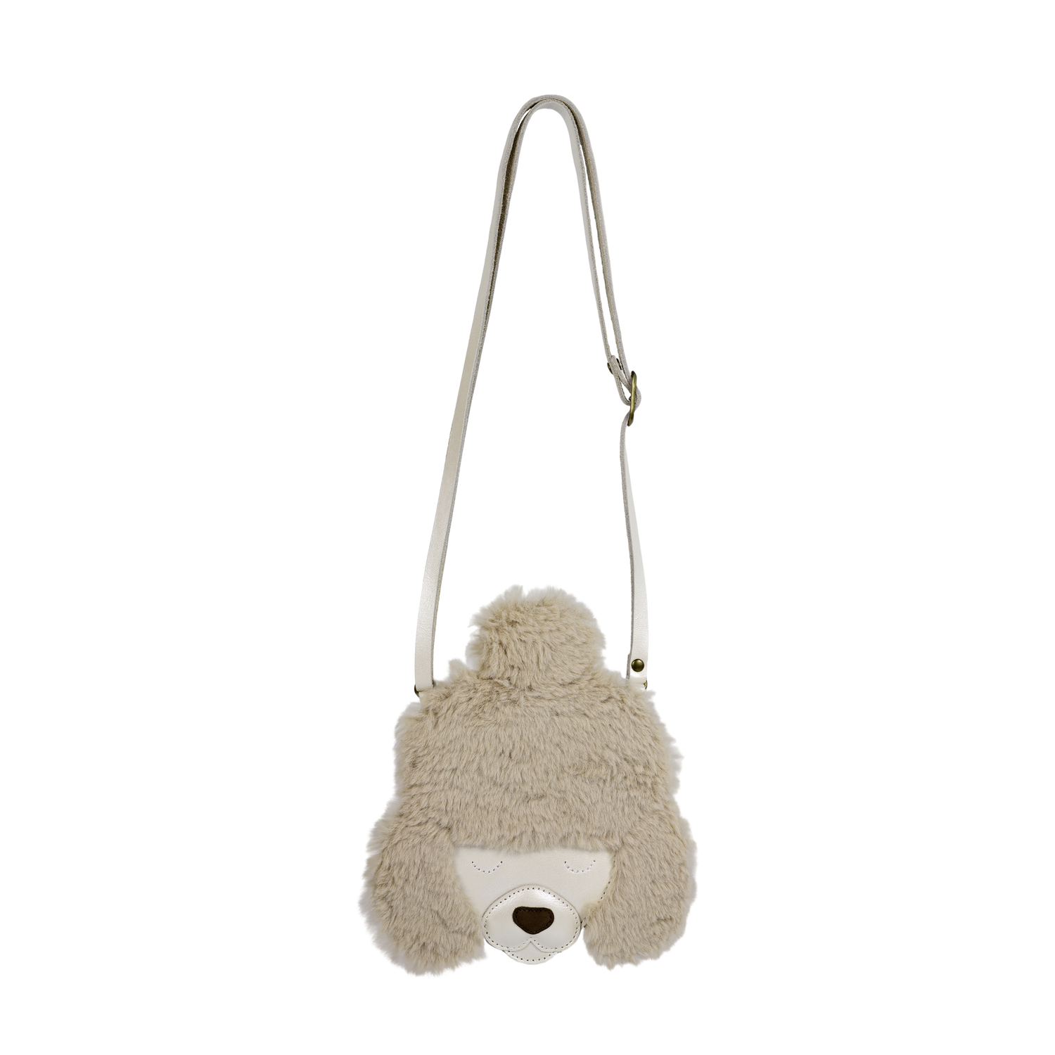 Donsje Britta Exclusive Purse Poodle - Off White Metallic Leather