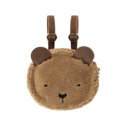 Donsje Pugi Backpack l Bear - Light Maple Curly Faux Fur