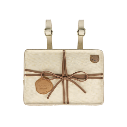 Donsje Logio Backpack Envelope - Cream Scored Leather