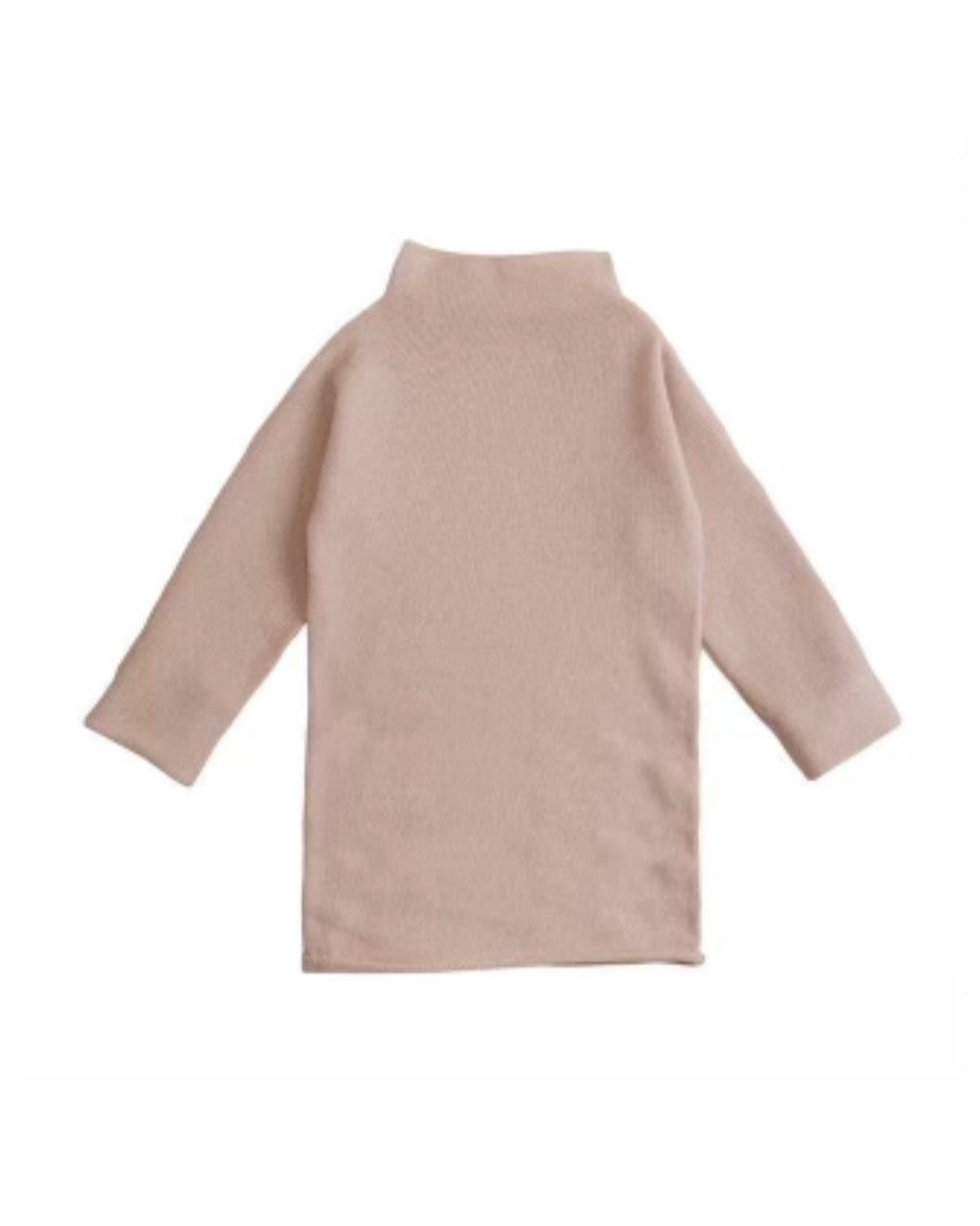 Belle Enfant Funnel Neck Sweater Dress - Rose