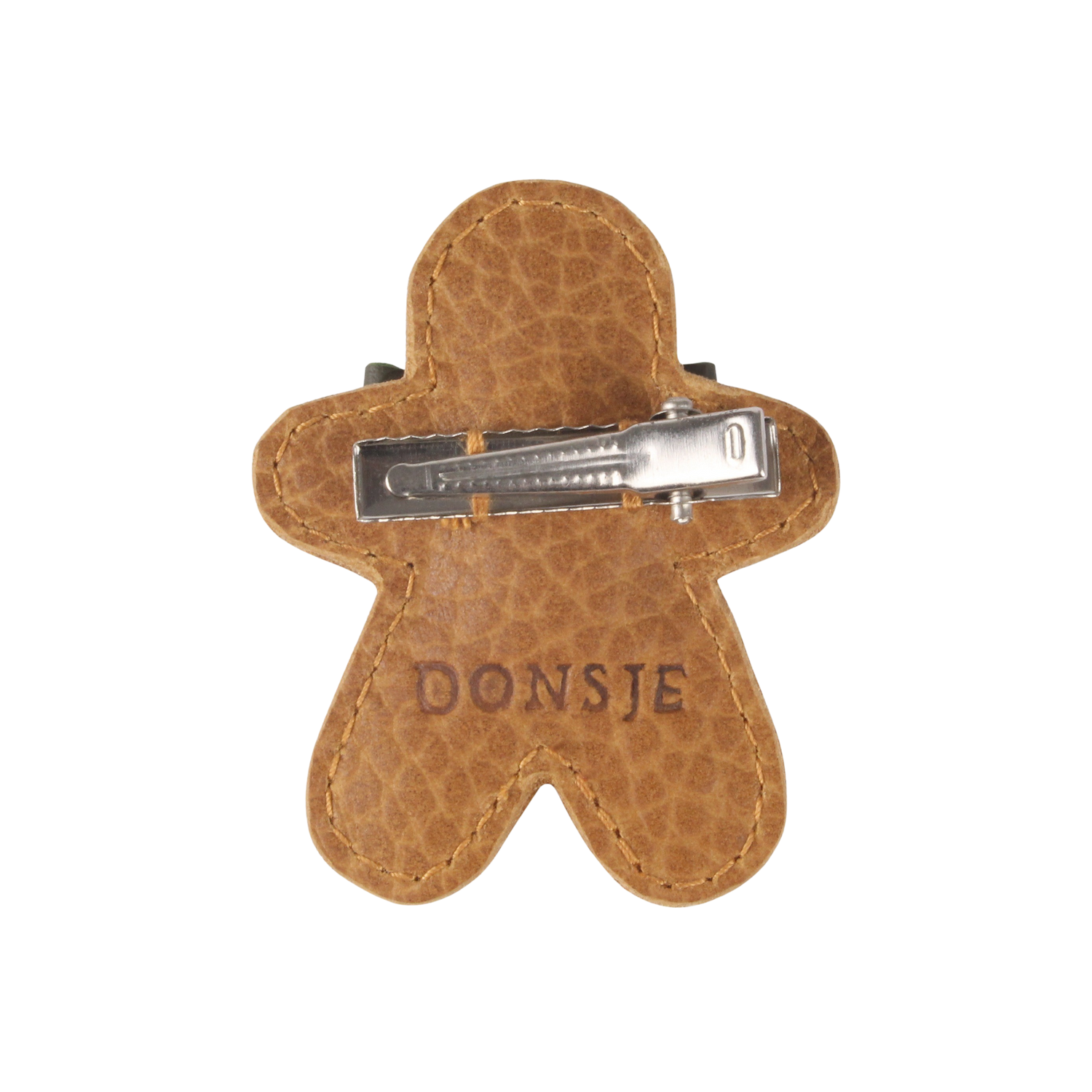 Donsje Wonda Hair Clip l Gingerbread - Toast Grain Leather