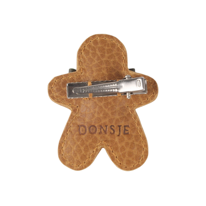 Donsje Wonda Hair Clip l Gingerbread - Toast Grain Leather