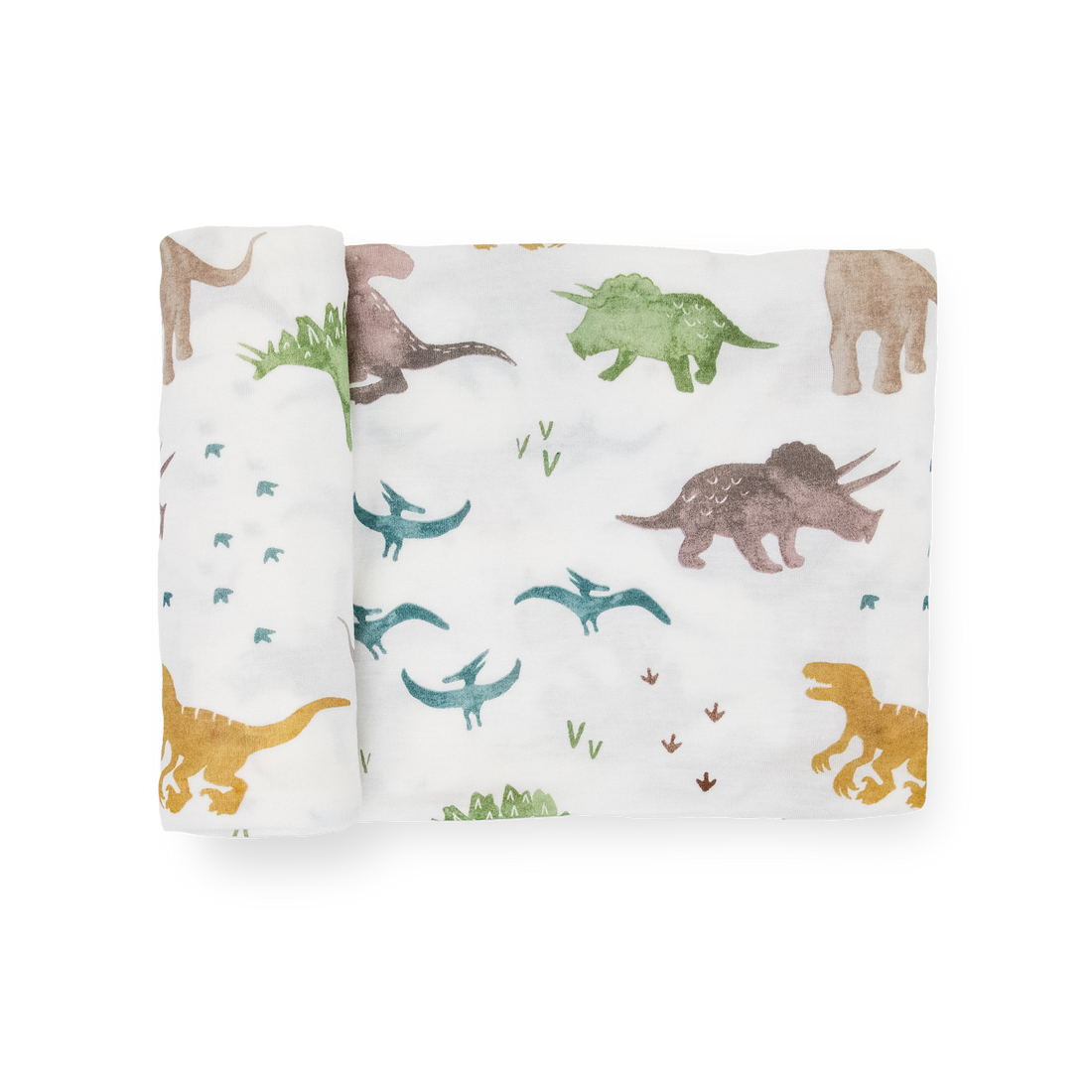 Little Unicorn Stretch Knit Swaddle Blanket - Dino Pals