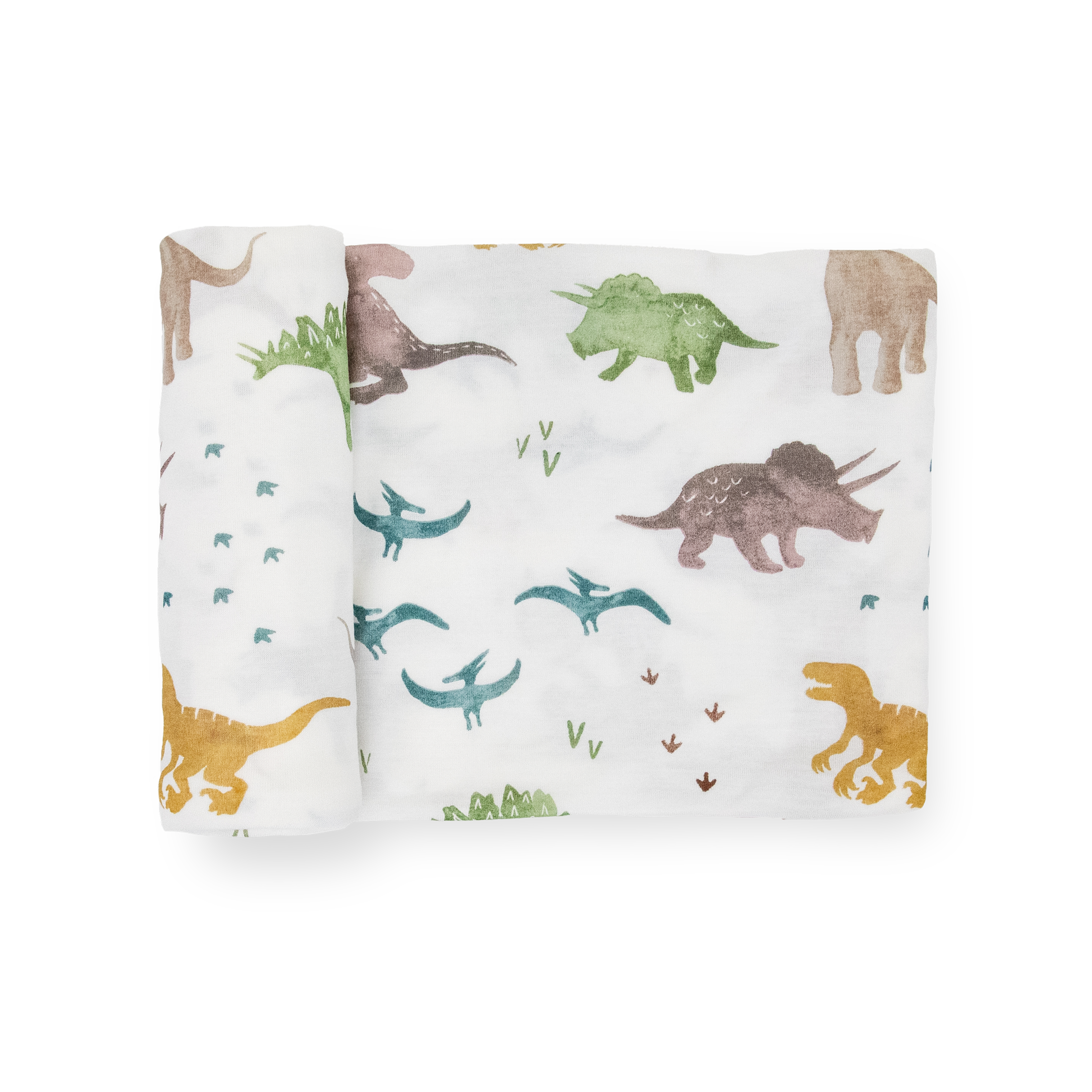 Little Unicorn Stretch Knit Swaddle Blanket - Dino Pals