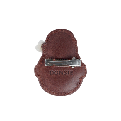 Donsje Wonda Hair Clip l Santa - Burgundy Classic Leather