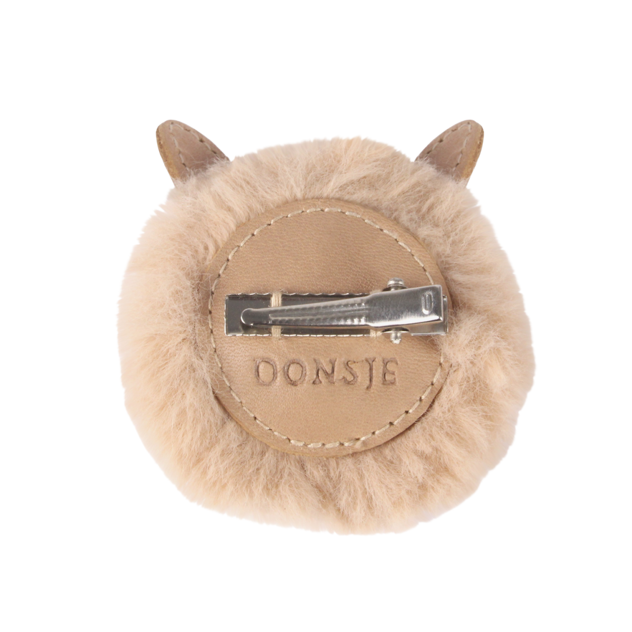 Donsje Ploto Hairclip Fluffy Bunny - Warm Beige Soft Faux Fur