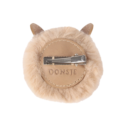 Donsje Ploto Hairclip Fluffy Bunny - Warm Beige Soft Faux Fur