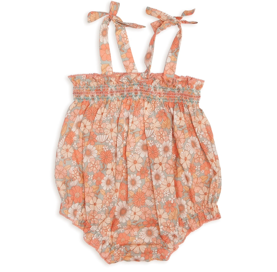 Tocoto Vintage Floral Print Straps Bodysuit - Pink