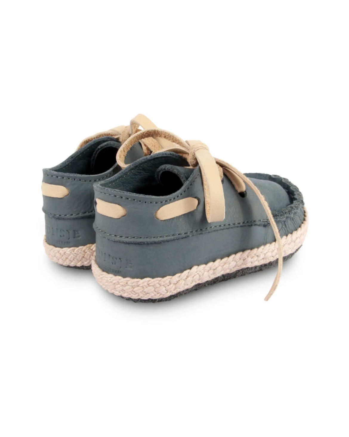 Donsje Noud Baby Boat Shoes - Blue Stone Leather