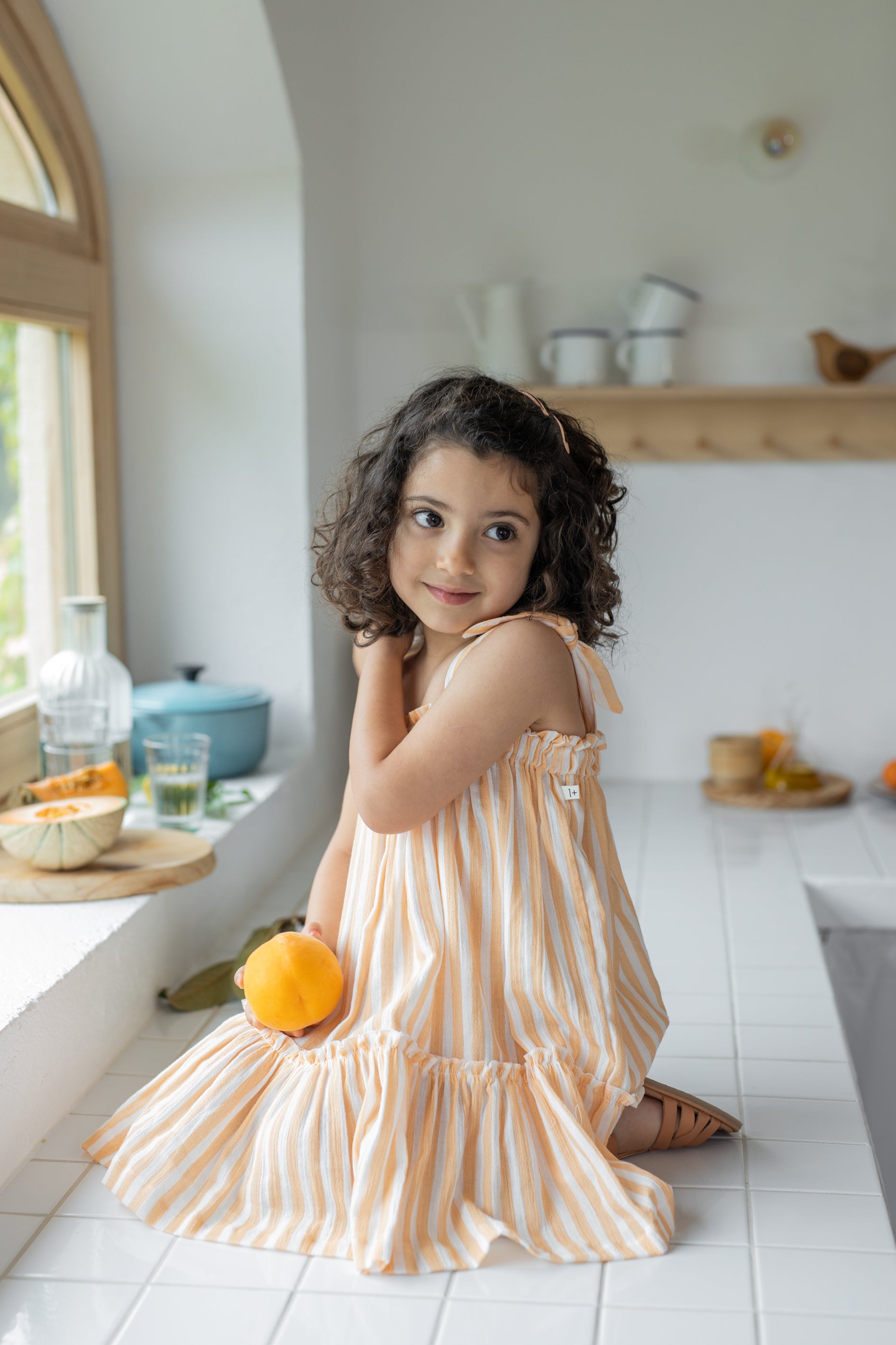 1 + In The Family Araia Dress - Peach