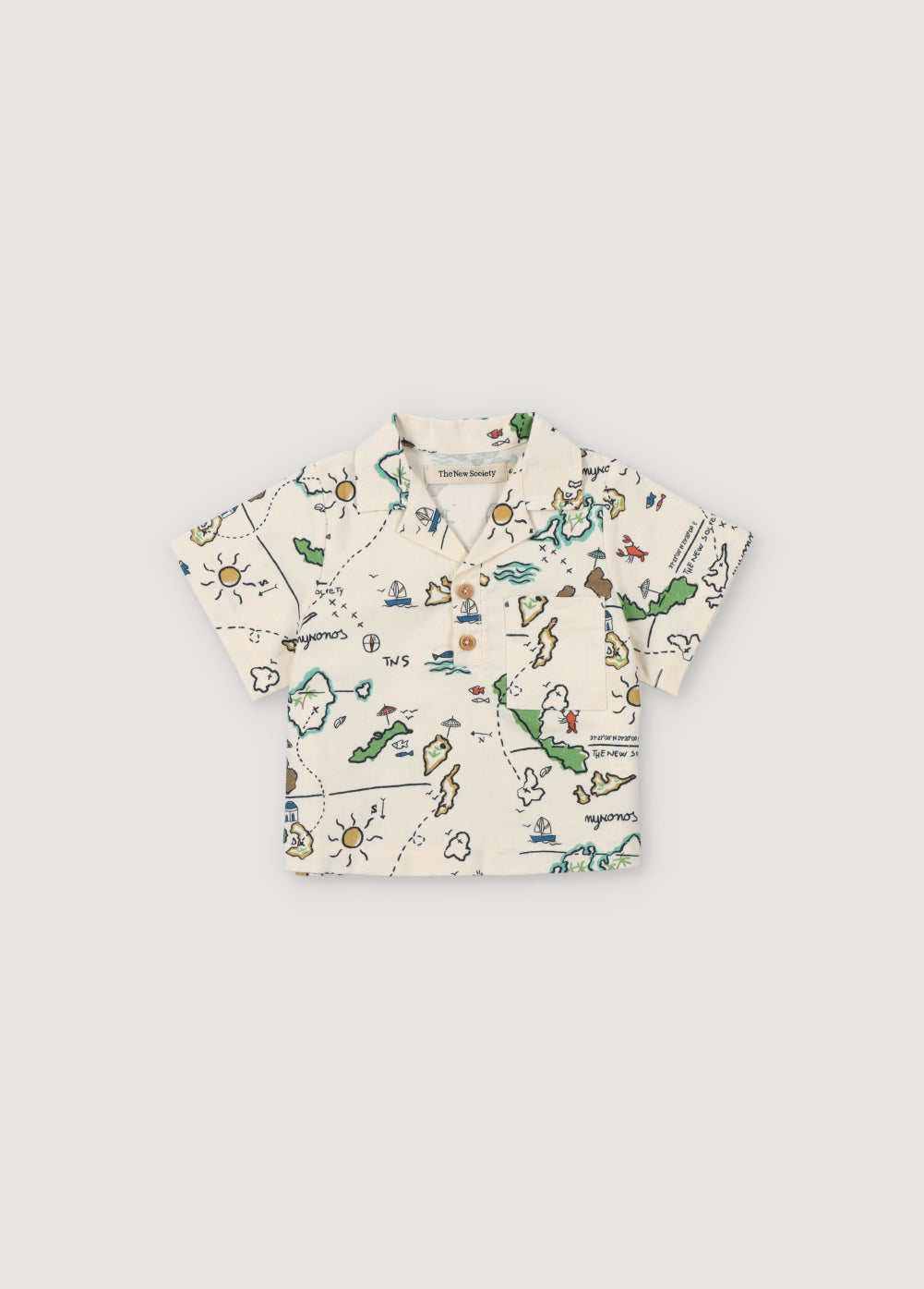 The New Society Arkoi Baby Shirt - Map Print