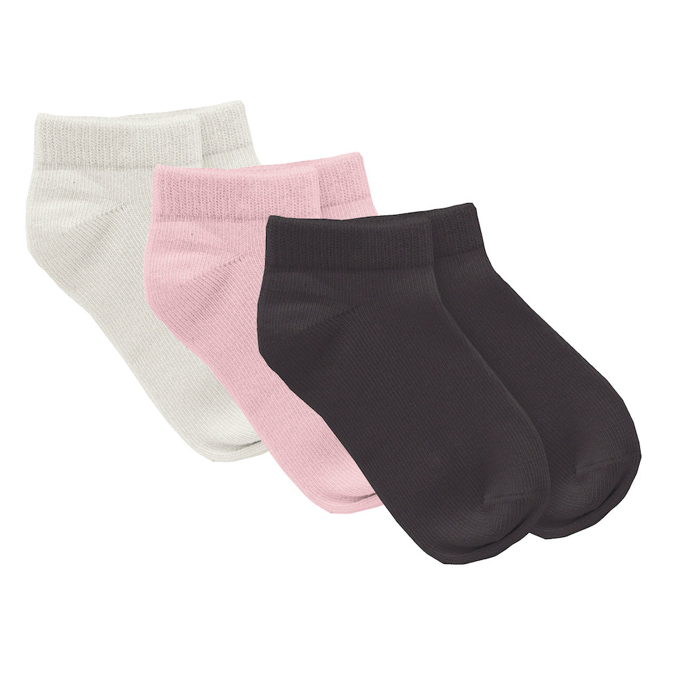 Kickee Pants Ankle socks Set Of 3 - Midnight, Natural &amp; Lotus