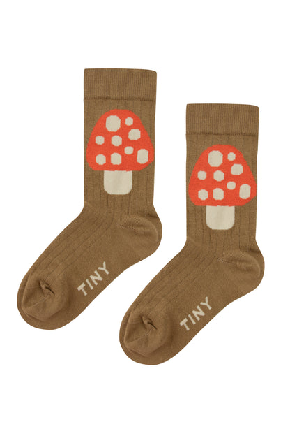 Tiny Cottons Mushroom Medium Socks - Dark Mustard