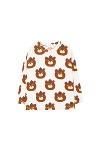 Tiny Cottons Bears Tee - Light Cream Heather