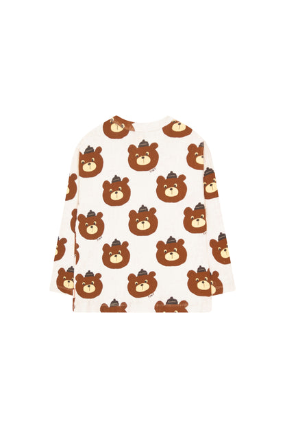 Tiny Cottons Bears Tee - Light Cream Heather