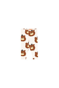 Tiny Cottons Bears Baby Pant - Light Cream Heather