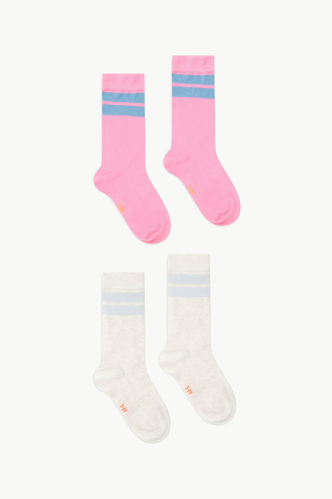 Tiny Cottons Stripes Socks Pack - Peach Cream Melange