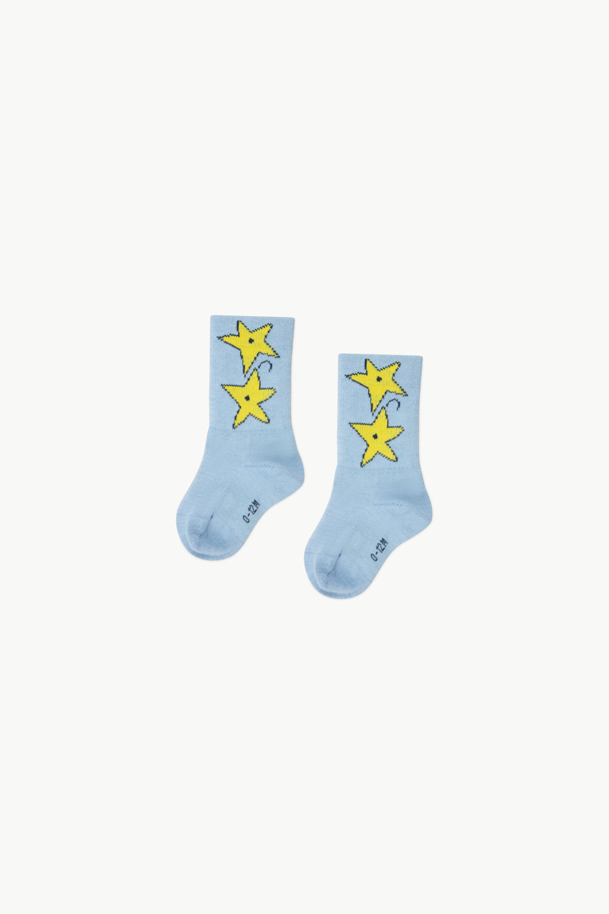 Tiny Cottons Impressions Medium Baby Socks - Metallic Sky Blue