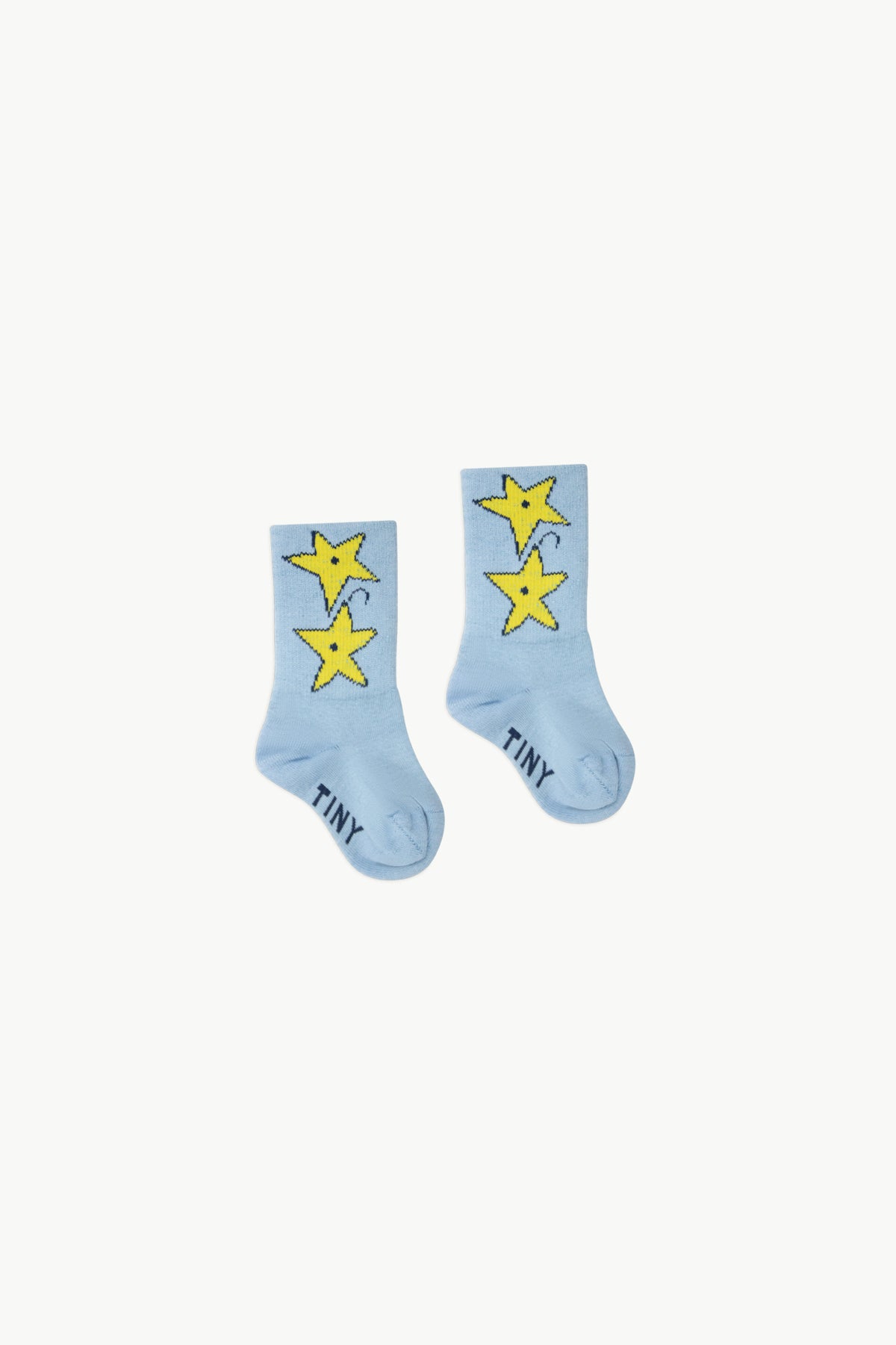 Tiny Cottons Impressions Medium Baby Socks - Metallic Sky Blue