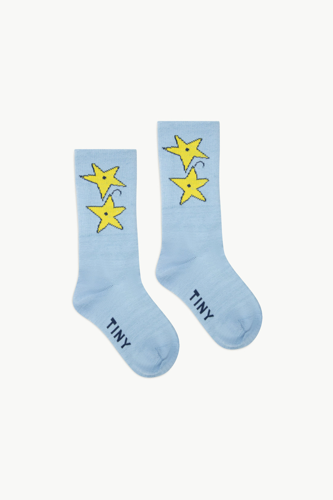 Tiny Cottons Impressions Medium Socks - Metallic Sky Blue