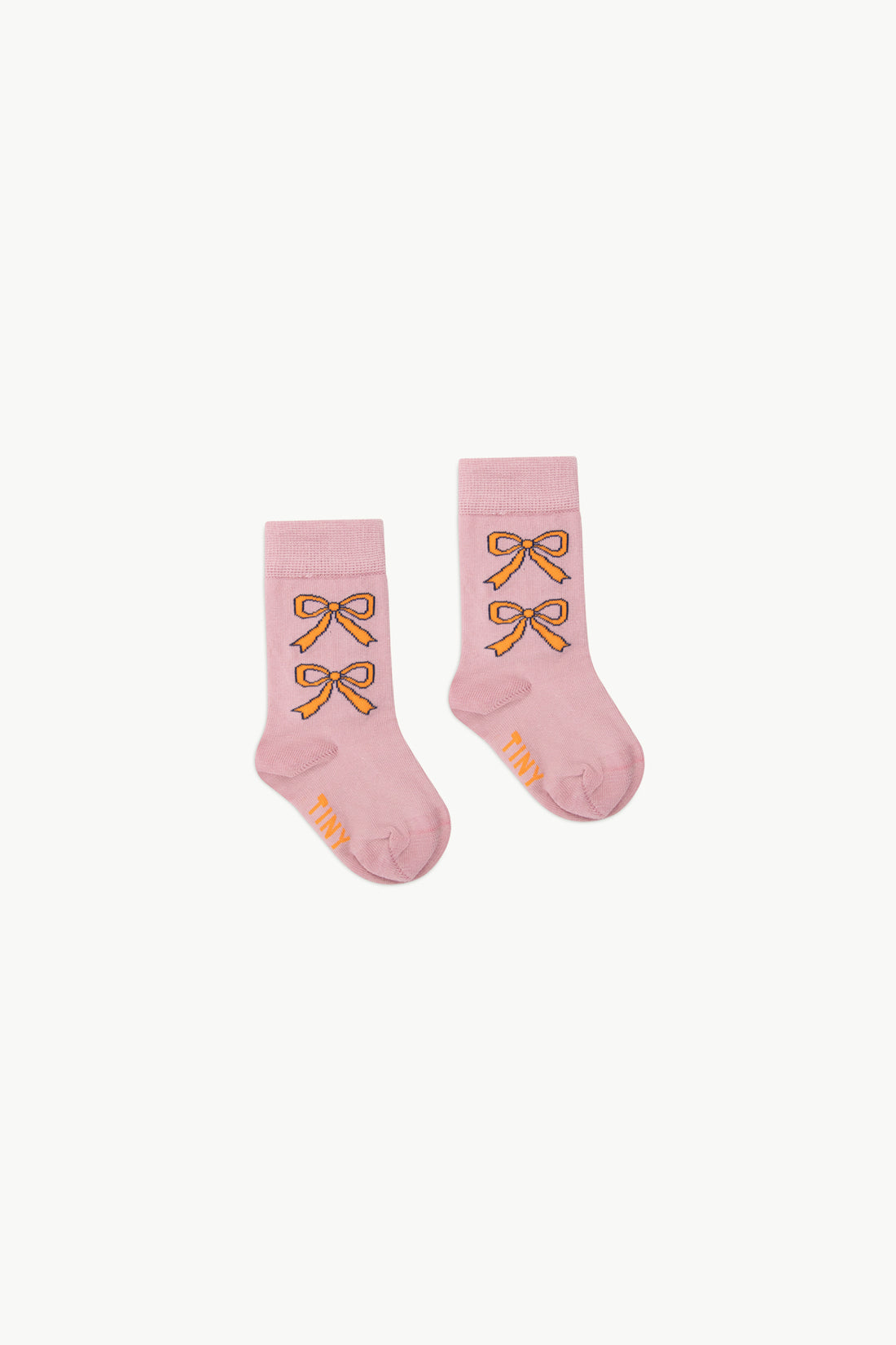 Tiny Cottons Bows Medium Baby Socks - Dusty Mauve