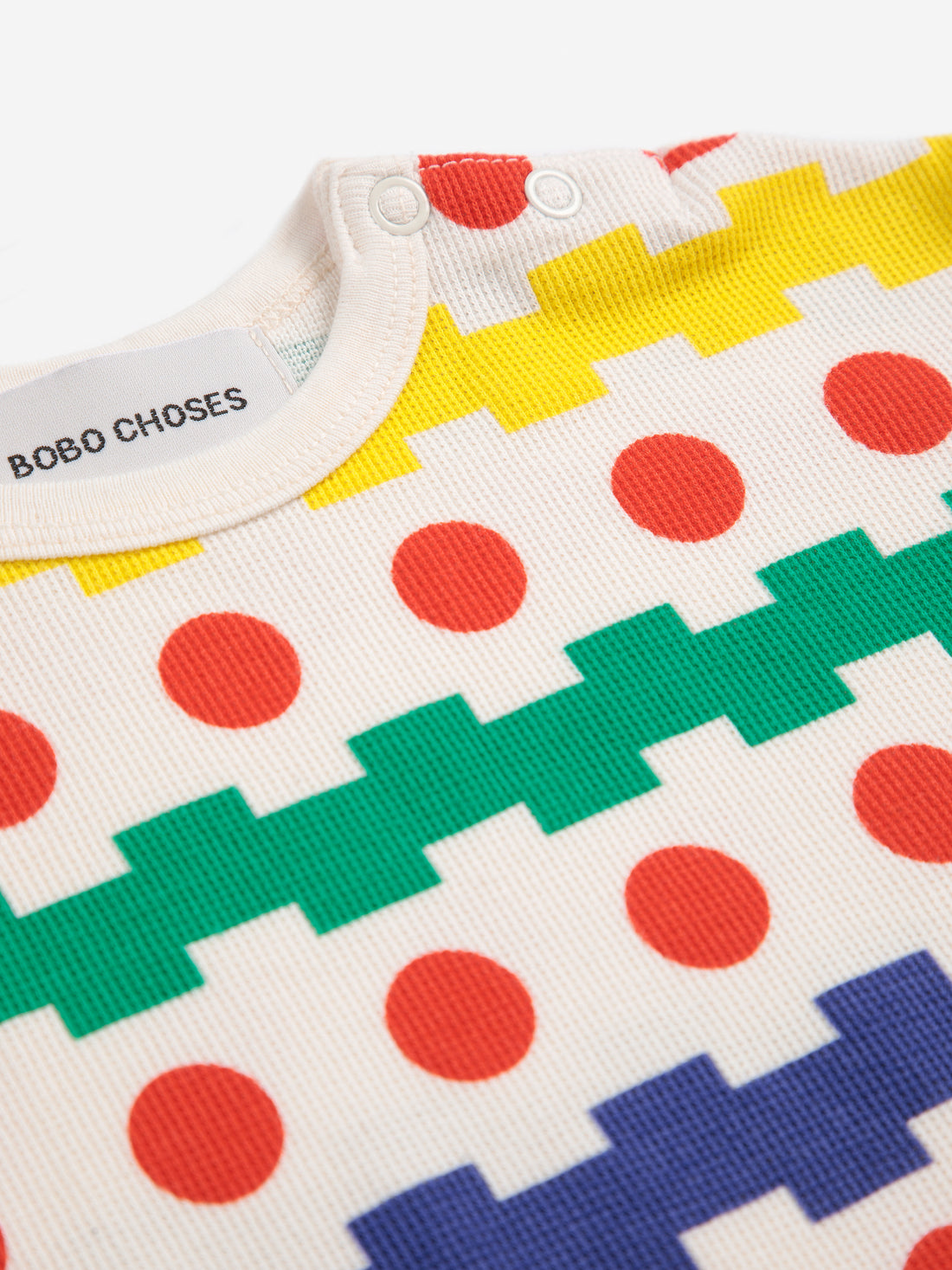 Bobo Choses Geometrical All Over Waffle Baby T-Shirt - Multicolor