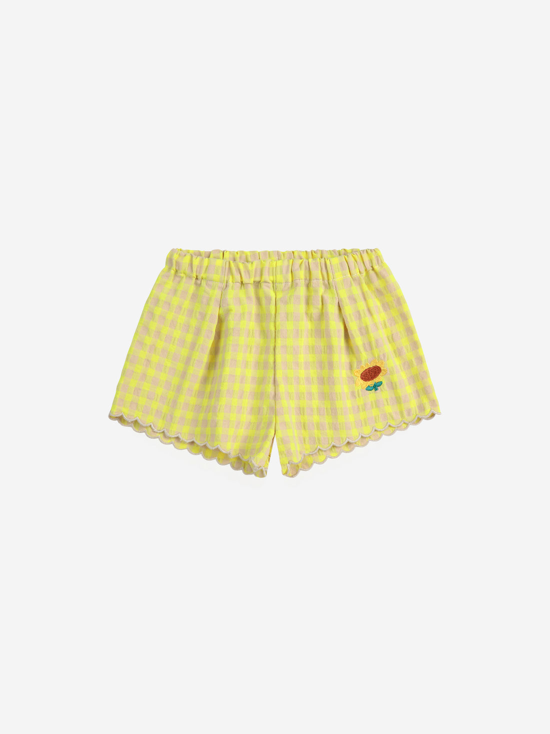 Bobo Choses Vichy Ruffle Woven Shorts - Multicolor