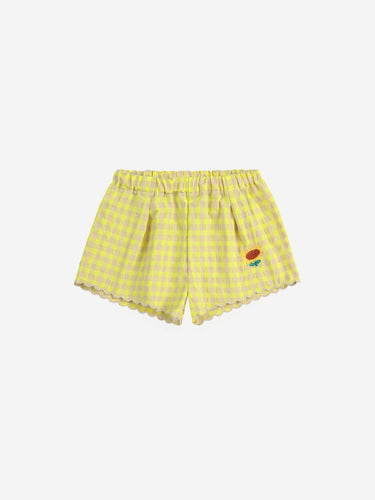 Bobo Choses Vichy Ruffle Woven Shorts - Multicolor