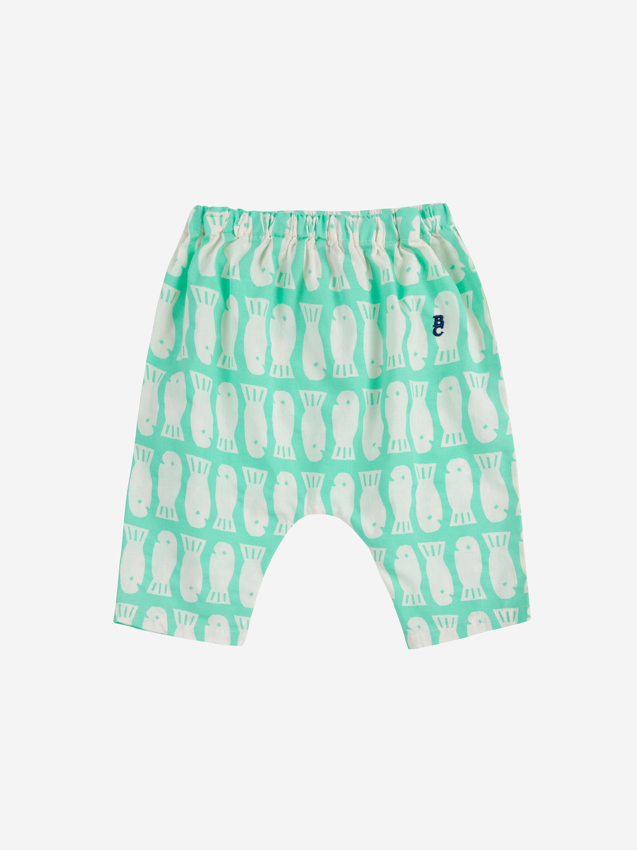 Bobo Choses Lucky Fish All Over Woven Harem Pant - Light Green